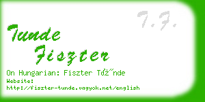 tunde fiszter business card